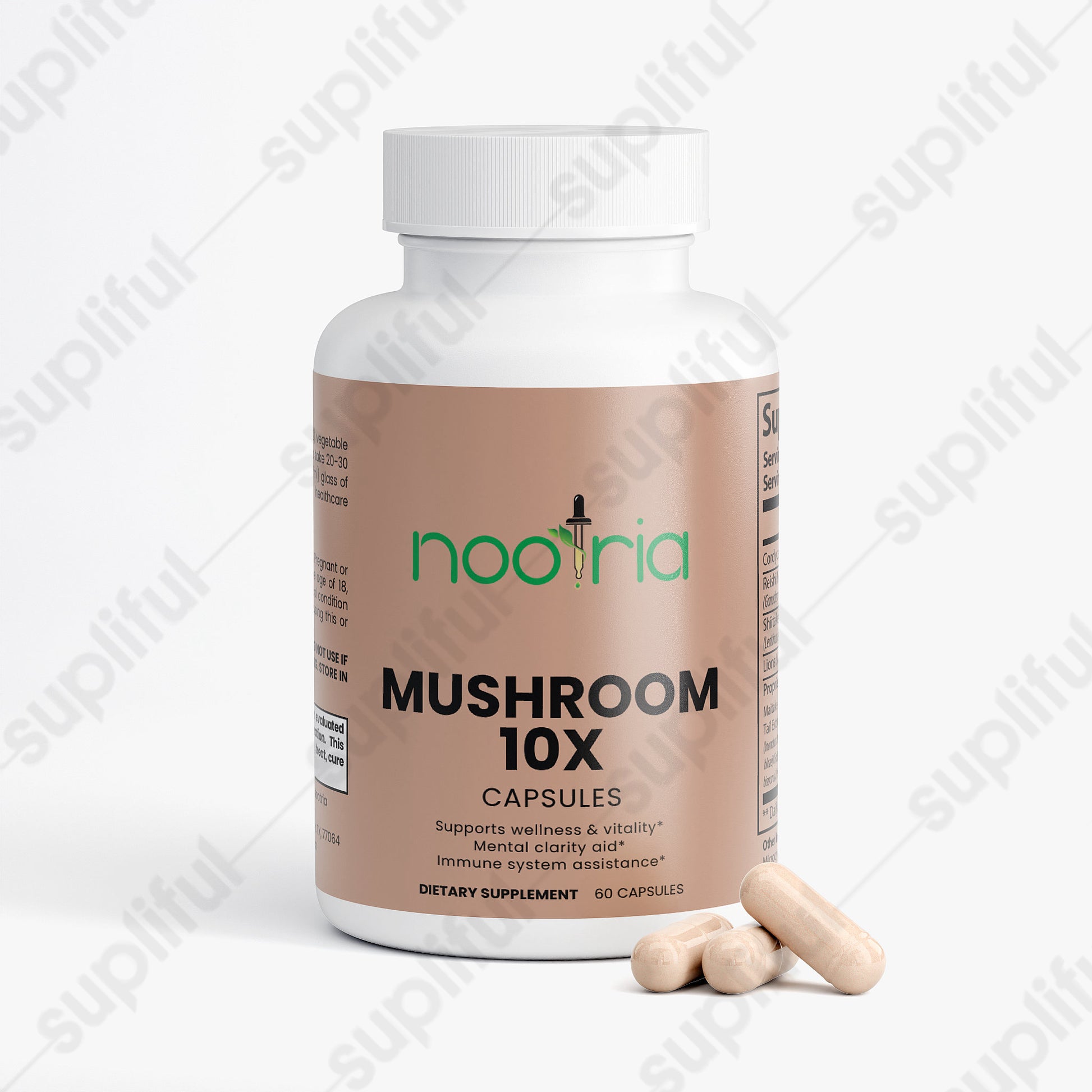 10X Mushroom Complex Supplement, Brain & Immune Support