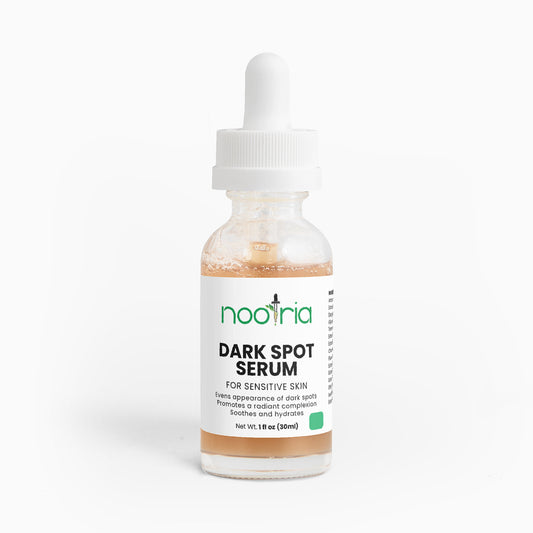 Bottle of Nootria Dark Spot Serum on a white background