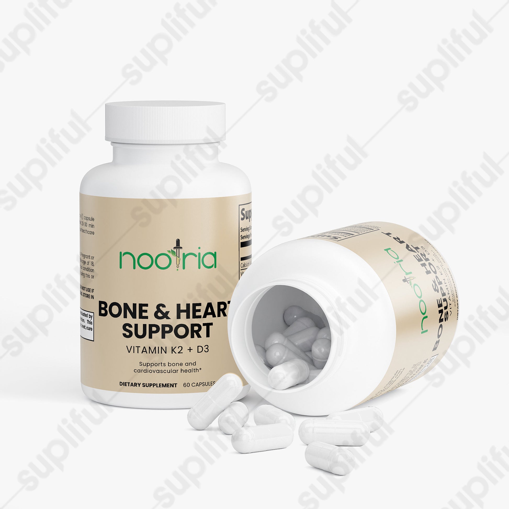 Bone & Heart Support, Vitamin D3 & K2 Supplement