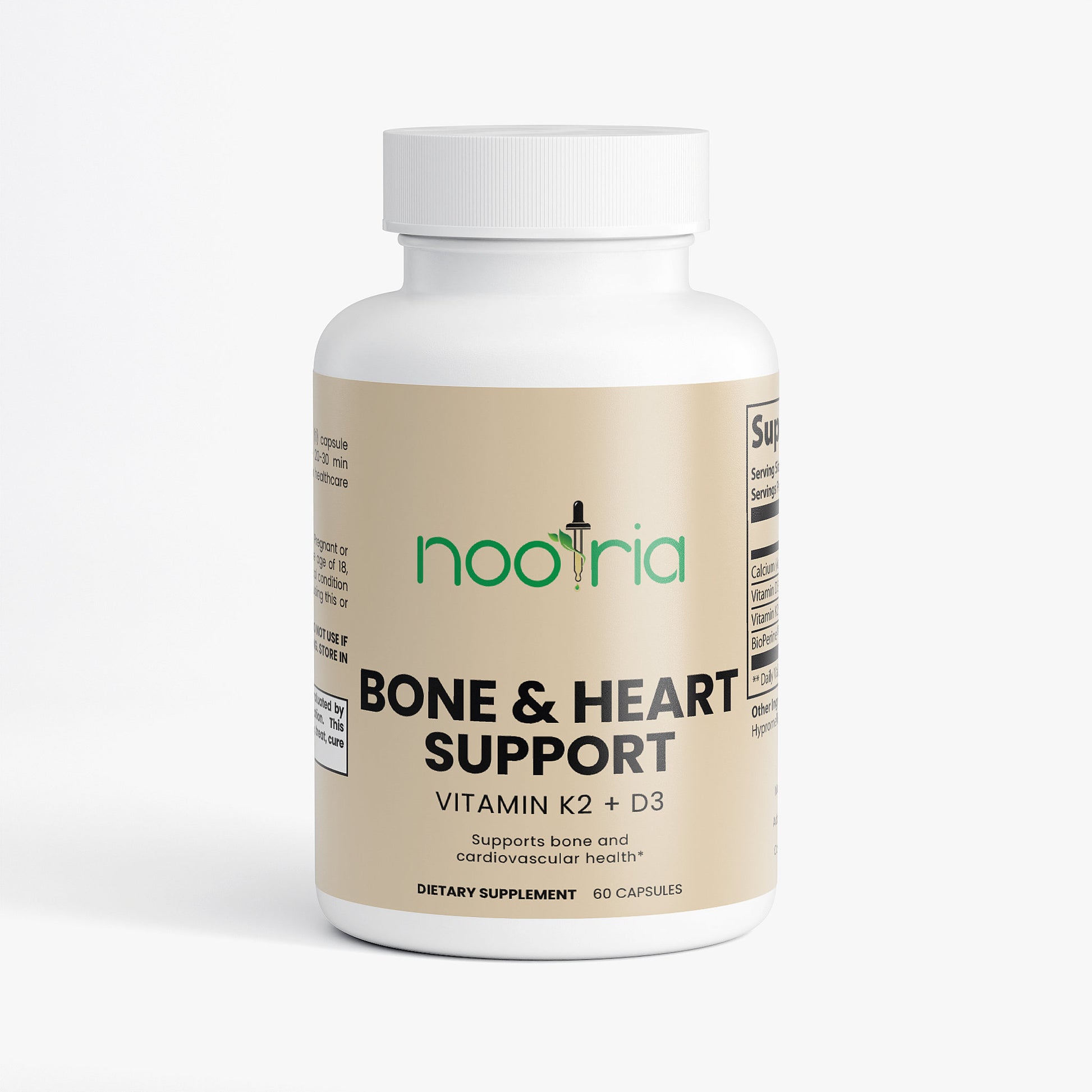 Bone & Heart Support, Vitamin D3 & K2 Supplement
